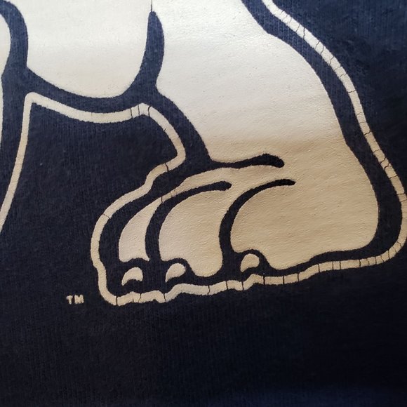 Vintage Fresno State Tshirt Navy White Logo Bulldog Cotton Exchange Large - Picture 5 of 9